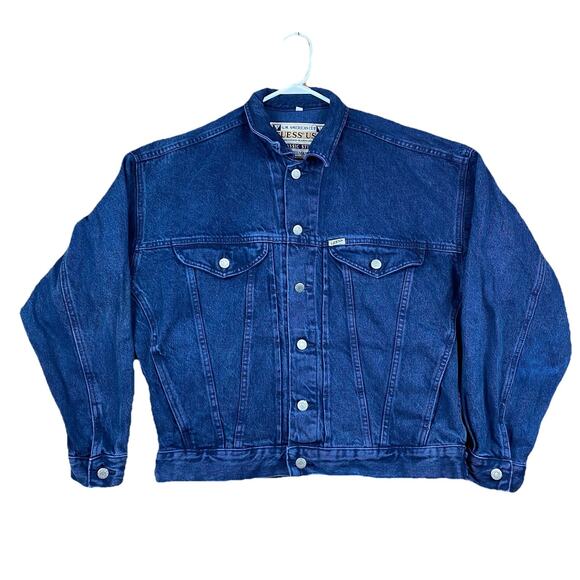 Vintage Guess USA Denim Jacket Men’s Medium Georges Marciano Made in USA Trucker - Picture 1 of 13